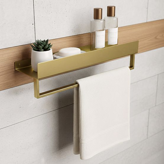 Badezimmerablage für die Badewanne SF01 45cm gebürstetes Gold