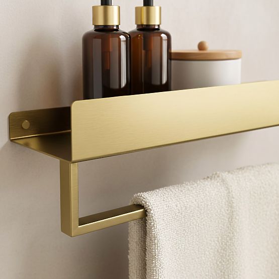 Badezimmerablage für die Badewanne SF01 45cm gebürstetes Gold