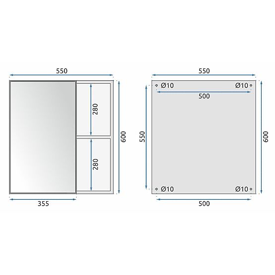 Badezimmermöbel-Set mit Waschbecken Mario 60cm Weiß