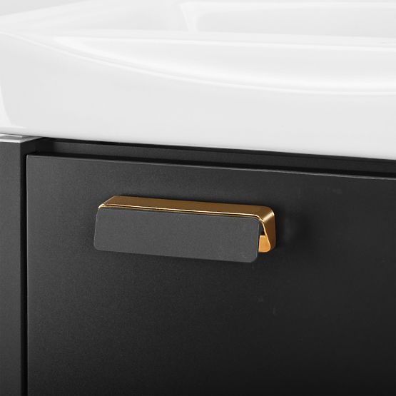 Badezimmermöbel-Set mit Waschbecken Molly 40 cm Grau