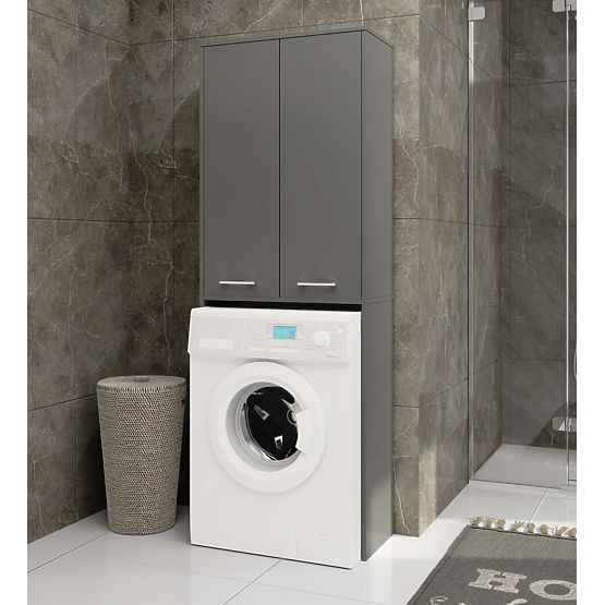 BADEZIMMERSCHRANK FIN 180 SÄULE WASCHMASCHINE VOLLE 2D - GRAU