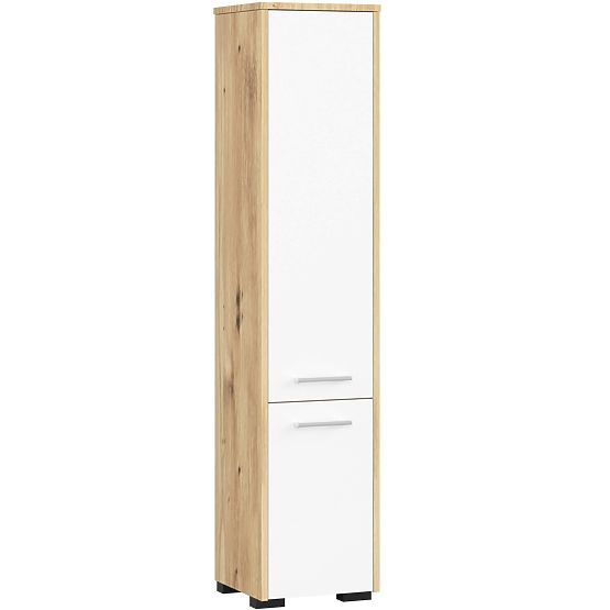 BADEZIMMERSCHRANK FIN SÄULE 30 2D 140cm ARTISAN / WEISS