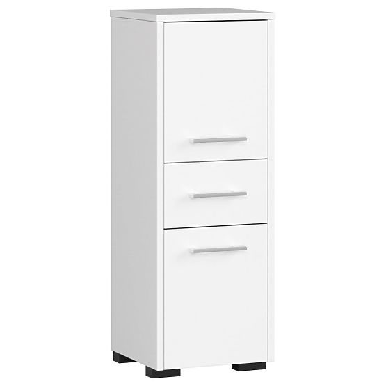 BADEZIMMERSCHRANK FIN SÄULE 30 2D 1SZ 85cm PK WEISS