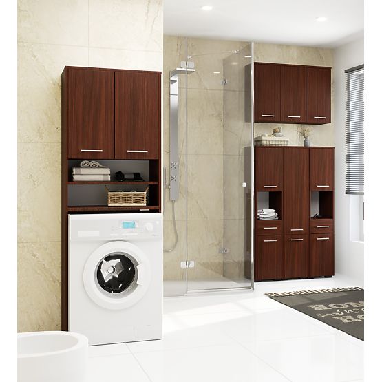 BADEZIMMERSCHRANK FIN SÄULE 30 2D 1SZ 85cm WENGE