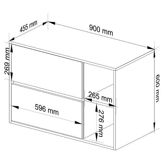 BADEZIMMERSCHRANK FÜR WASCHBECKEN VAMI W90 2SZ 2P PK EICHE ARTISAN / KASCHMIR