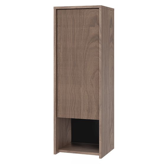 Badezimmerschrank, niedrige Säule Pezzo Walnuss, gerillt