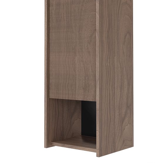 Badezimmerschrank, niedrige Säule Pezzo Walnuss, gerillt