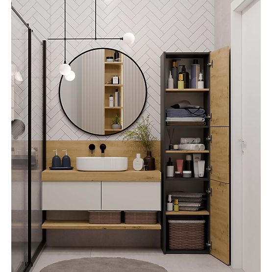 Badezimmerschrank Sara S43 ANTHRAZIT ARTISAN