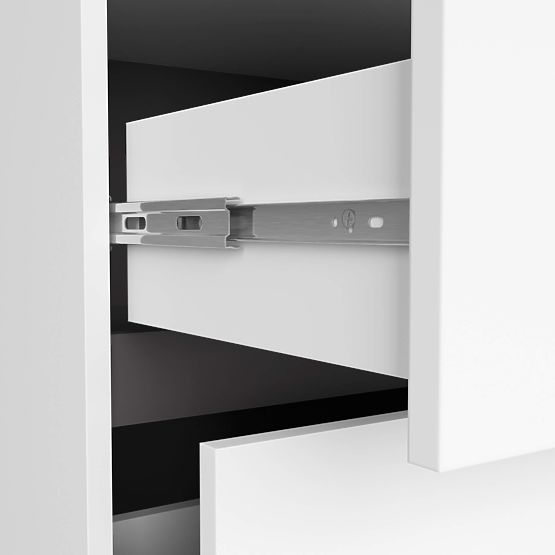 BADEZIMMERSCHRANK UNTER DEM WASCHBECKEN MIT LÖCHERN VAMI W90 UM 2SZ 2P WEISS / GRAPHITGRAU