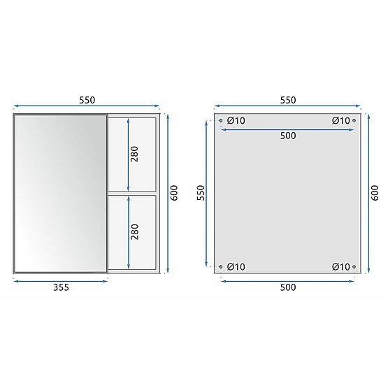 Badezimmerset mit Waschbecken Mario 60 cm Grau