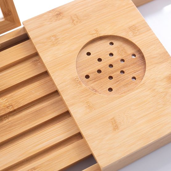 Badezimmerzubehör MELEDYN in hellbraunem Boho-Stil, stehend, für den Innenbereich, Homede