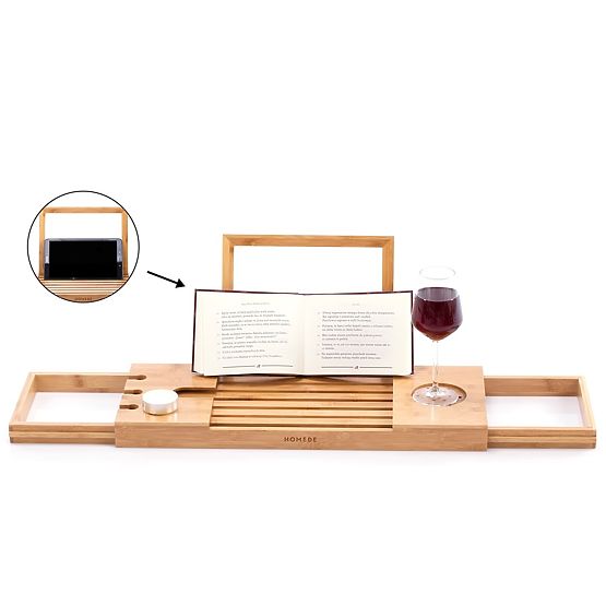 Badezimmerzubehör MELEDYN in hellbraunem Boho-Stil, stehend, für den Innenbereich, Homede