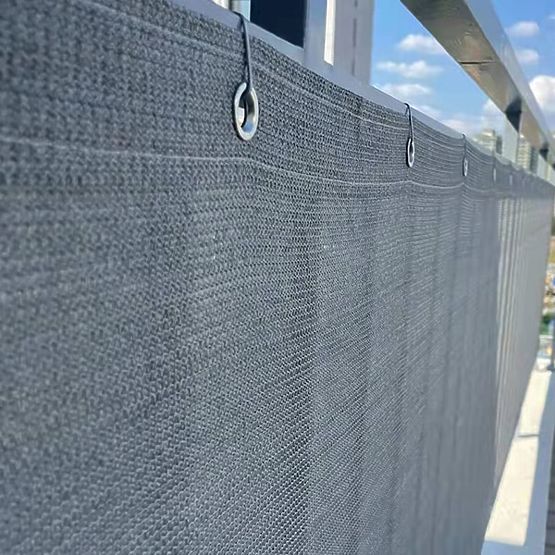 Balkon-Sichtschutzmatte grau 1x7 m