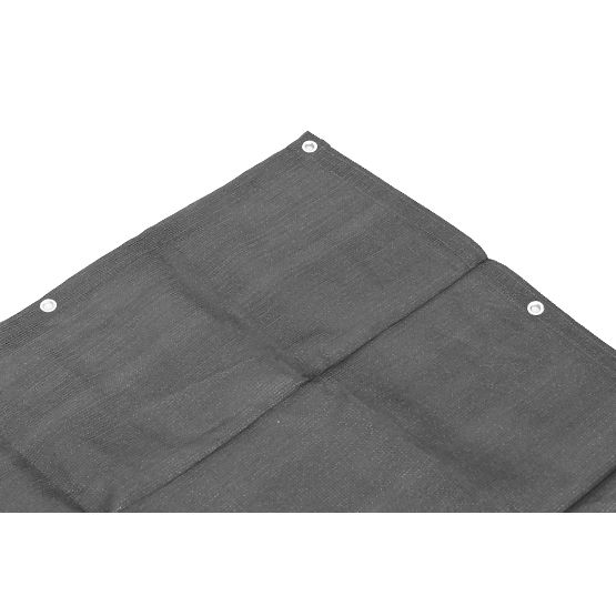 Balkonblende mit Beschlägen 100x500 cm Sichtschutznetz + Installationszubehör grau MultiGarden