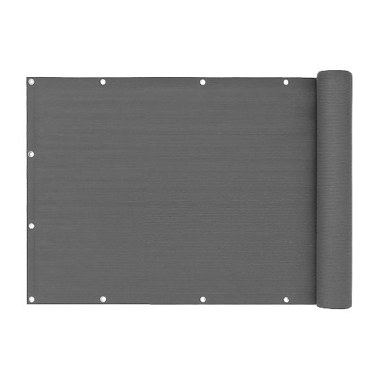 Balkonblende mit Beschlägen 150x500 cm Sichtschutznetz + Installationszubehör grau MultiGarden