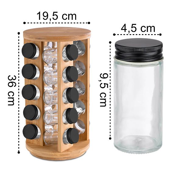 Bambus-Drehgewürzständer ROTOR
