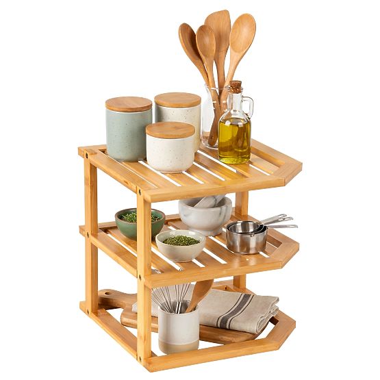 Bambus-Eckküchenregal DEDAL