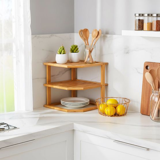 Bambus-Eckküchenregal DEDAL