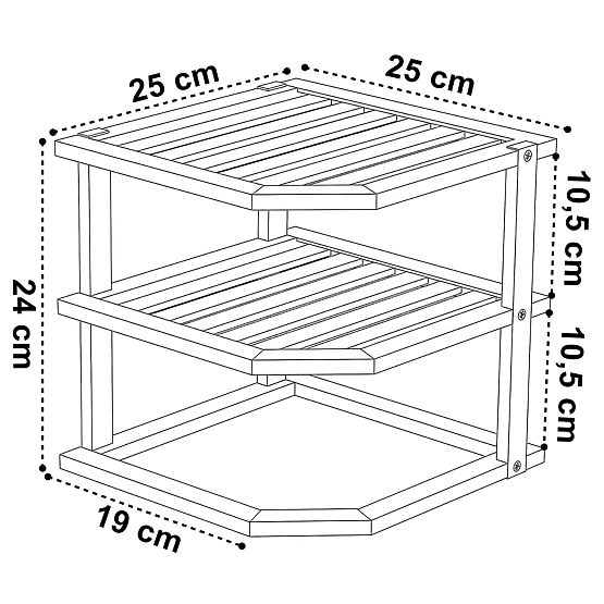 Bambus-Eckküchenregal DEDAL