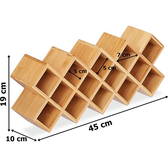 Bambus-Gewürzständer KOCHEN 18 Gläser
