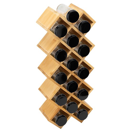 Bambus-Gewürzständer KOCHEN 18 Gläser