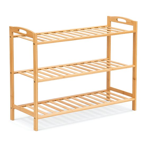 Bambus Schuhregal 3 Ebenen Astaria