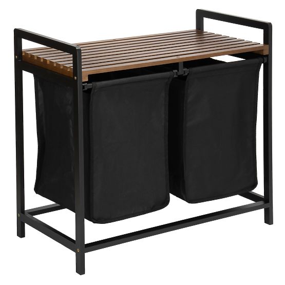 Bambus-Wäschekorb HANOI BLACK SCHWARZ