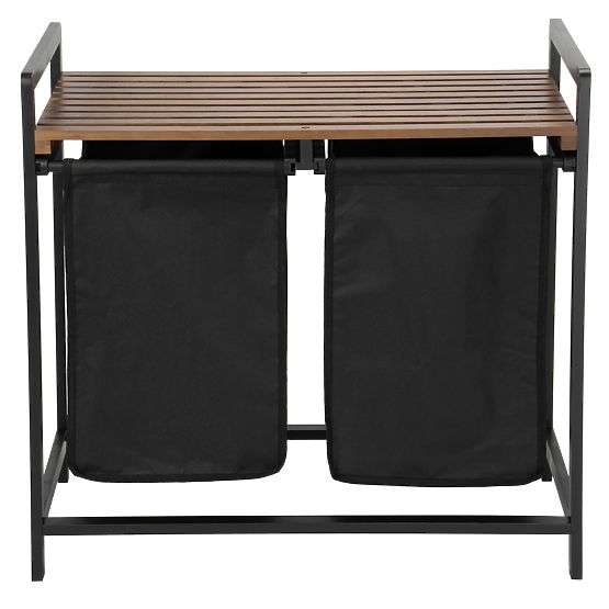 Bambus-Wäschekorb HANOI BLACK SCHWARZ