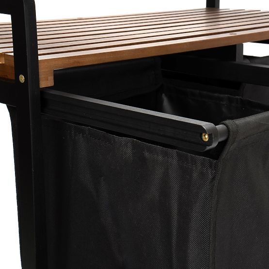 Bambus-Wäschekorb HANOI BLACK SCHWARZ