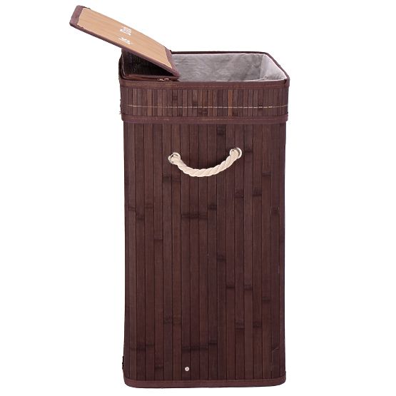 Bambus-Wäschekorb mit Deckel 100L Wenge