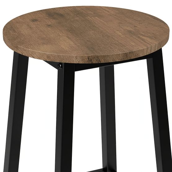 Barhocker Flint Rustikaler Loft Industrieller Gealterter Eiche