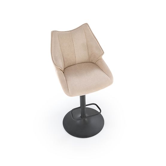 Barhocker H122 Beine - schwarz, Sitz - beige (1p=2Stk)