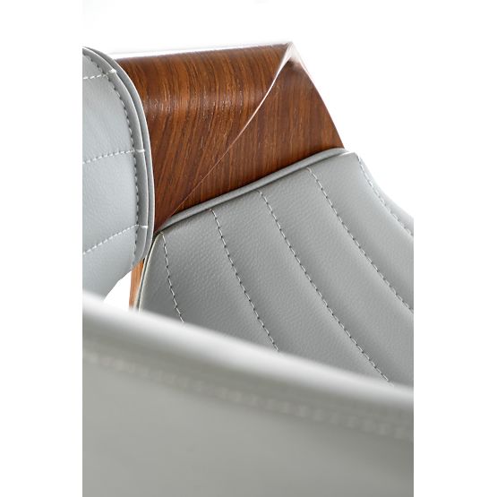 Barhocker H123 grau / nussbaum (1p=1Stk)