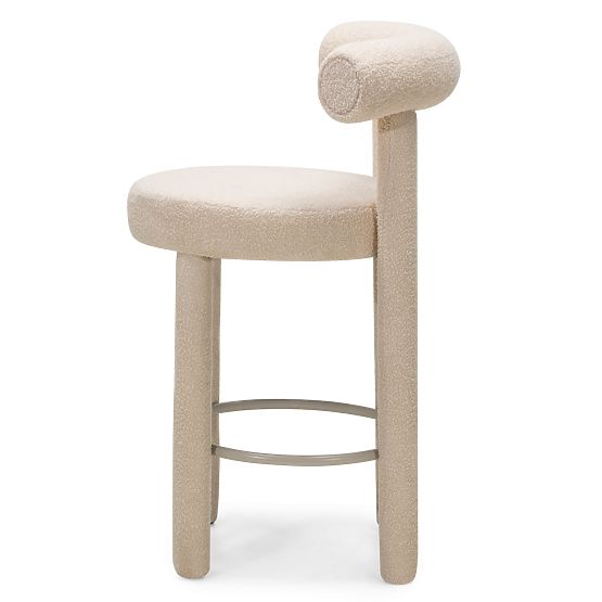 Barhocker Pedro 2.0, beige, Bouclé