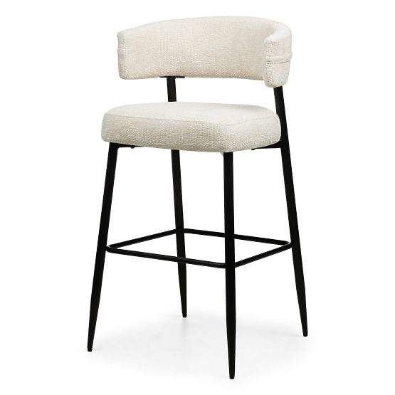 Barhocker Rosario creme/schwarze Beine