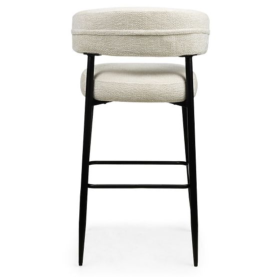 Barhocker Rosario creme/schwarze Beine