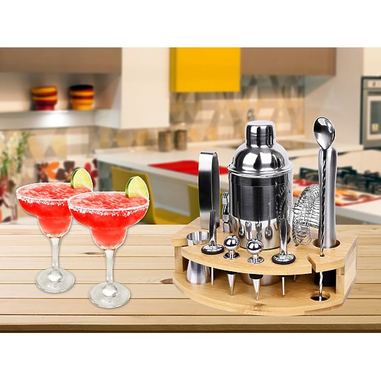 Barkeeper-Set CHESTER verchromt 12 Teile