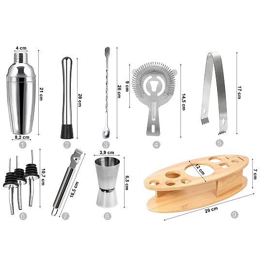 Barkeeper-Set DERBY 10 Teile