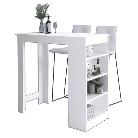 Bartisch für Barhocker 115 cm Weiß