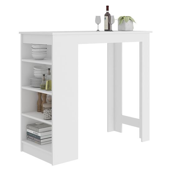 Bartisch für Barhocker 115 cm Weiß