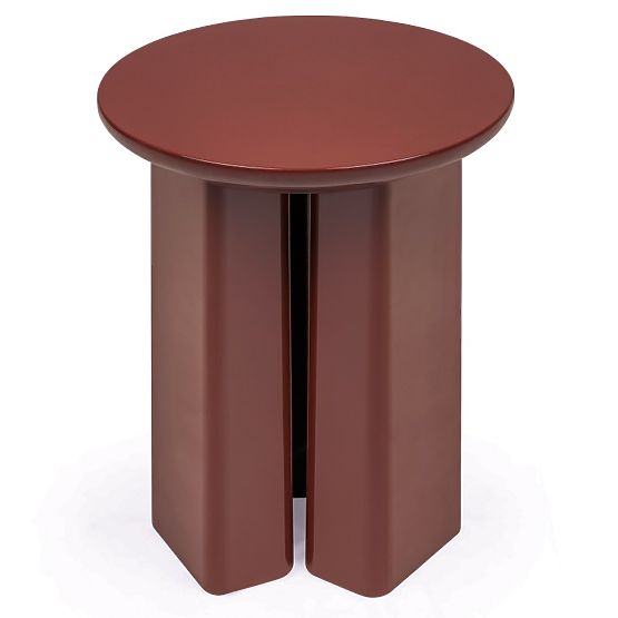 Beistelltisch Brie 40 cm, Bordeaux/Braun, glänzend