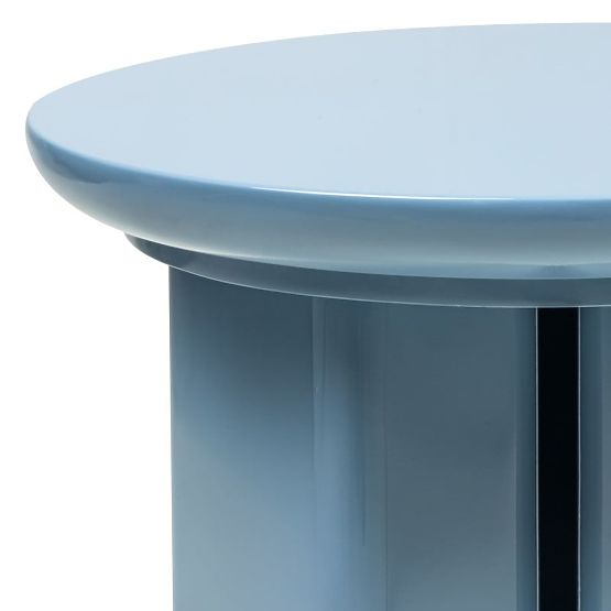 Beistelltisch Brie 40 cm, gedämpftes Blau, glänzend