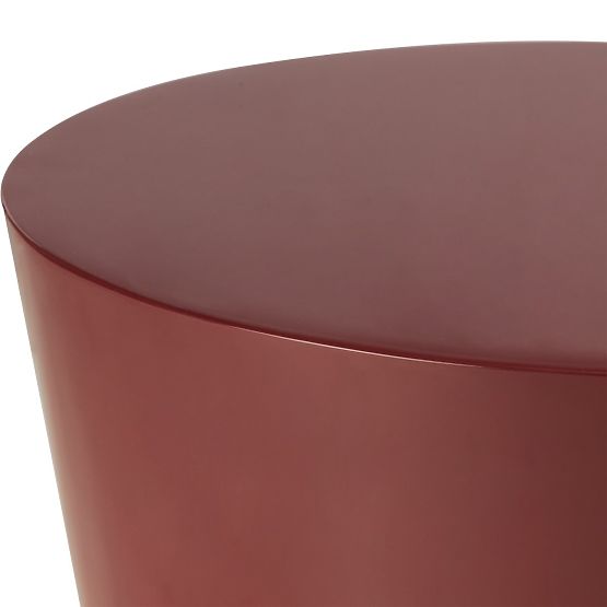 Beistelltisch Eclipso, 40 cm, bordeaux-braun, glänzend