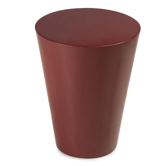 Beistelltisch Eclipso, 40 cm, bordeaux-braun, glänzend