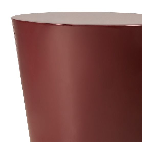 Beistelltisch Eclipso, 40 cm, bordeaux-braun, glänzend