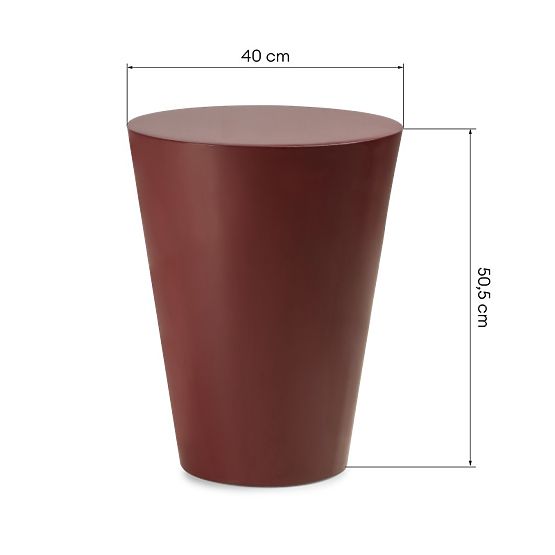 Beistelltisch Eclipso, 40 cm, bordeaux-braun, glänzend
