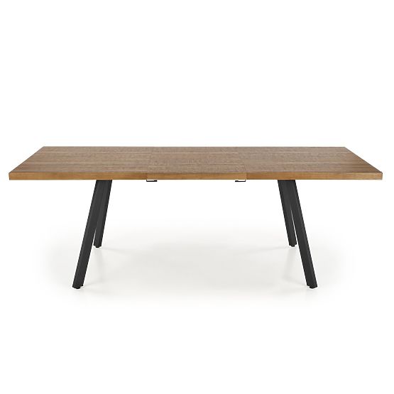 BERLIN ausziehbarer Tisch 140-180 cm, Platte - Nussbaum, Gestell - schwarz (2p=1Stk)