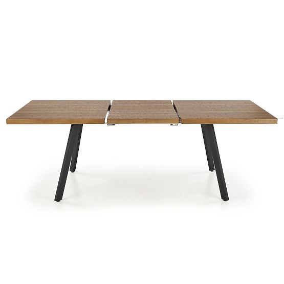BERLIN ausziehbarer Tisch 140-180 cm, Platte - Nussbaum, Gestell - schwarz (2p=1Stk)