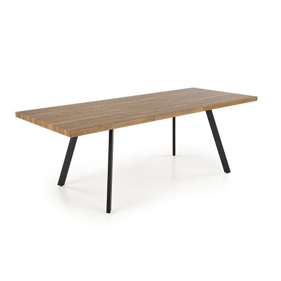 BERLIN ausziehbarer Tisch 140-180 cm, Platte - Nussbaum, Gestell - schwarz (2p=1Stk)