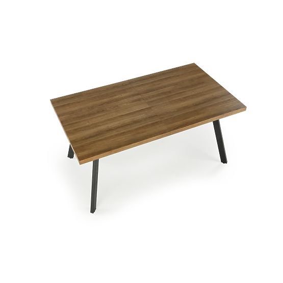 BERLIN ausziehbarer Tisch 140-180 cm, Platte - Nussbaum, Gestell - schwarz (2p=1Stk)